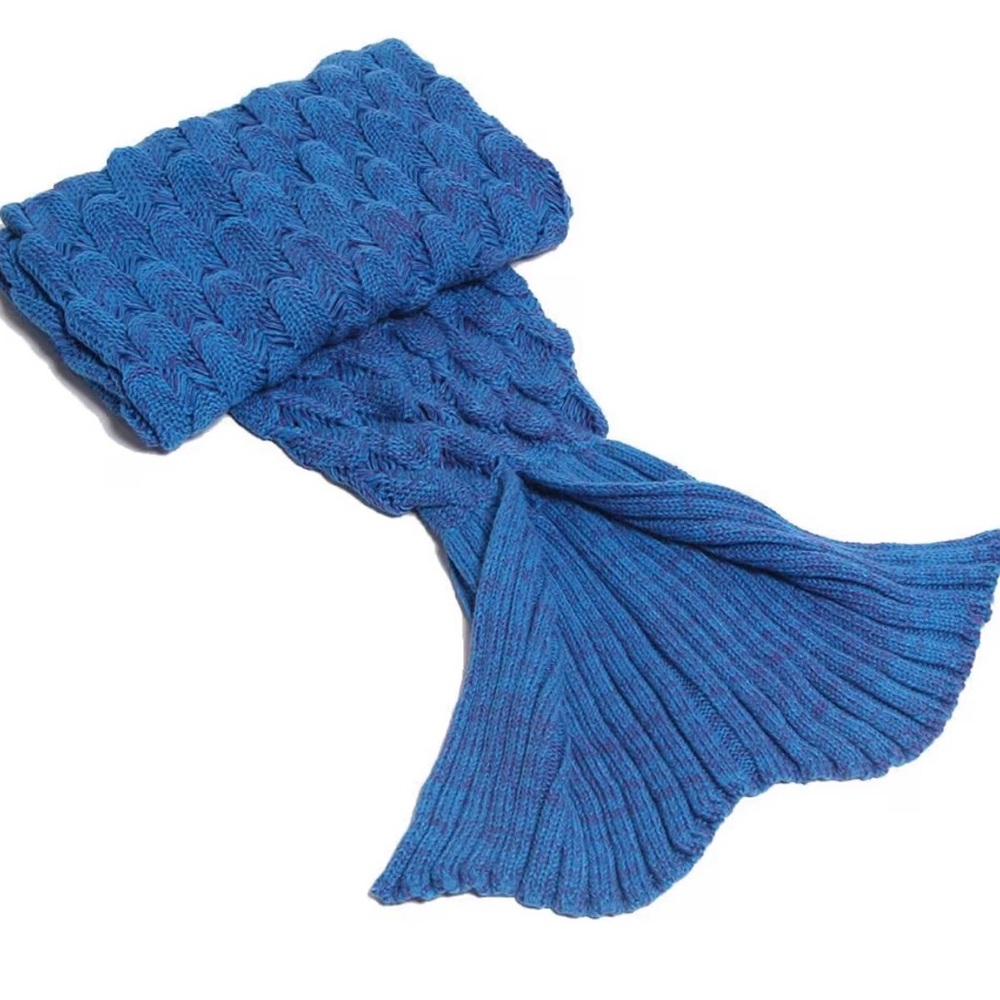 Adult Mermaid tail knit blanket